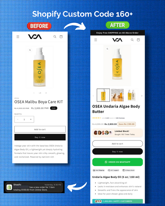 (Shopify CRO Codes 160+) with "FREE" Shopify theme, plugins and Canva templates.